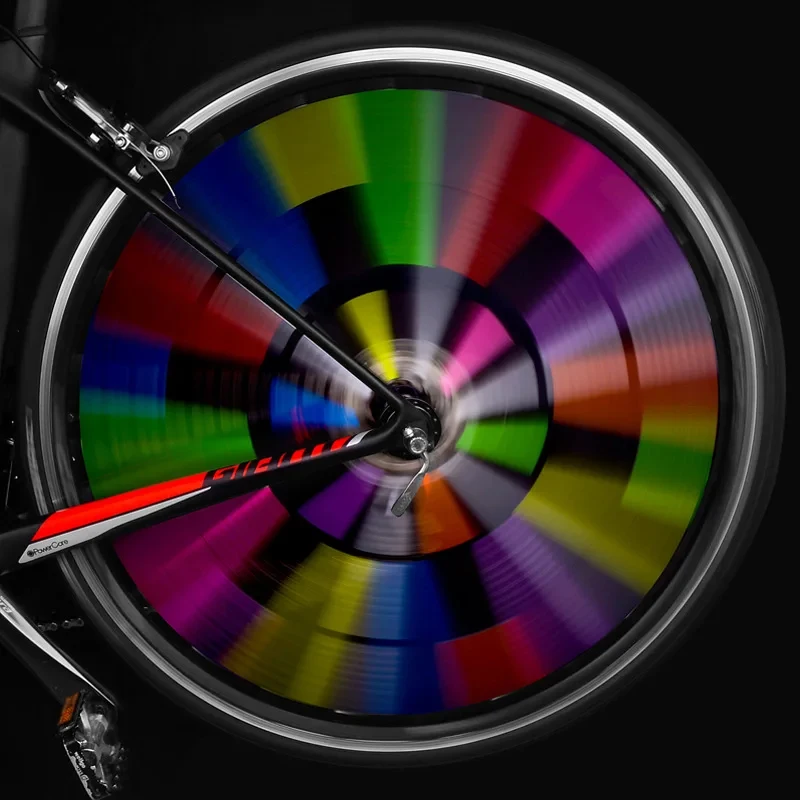 12Pcs Bicycle Wheel Spokes Reflective Sticker Colorful Tube Warning Safety Light DIY Cycling Reflector Reflective Safety Kit bike accessories,bicycle wheel stickers,bicycle spokes