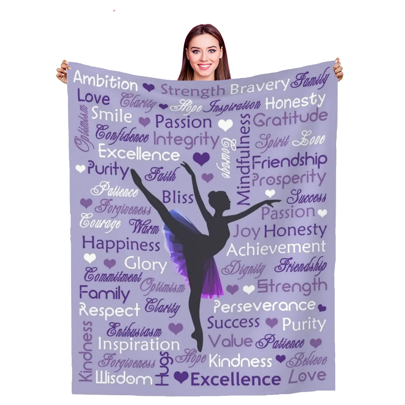 

Dancer Gifts Blanket for Girl,Inspirational Birthday Gift for Women Sister Ballet Dance Teacher Gymnastics Lover,Healing Blanket