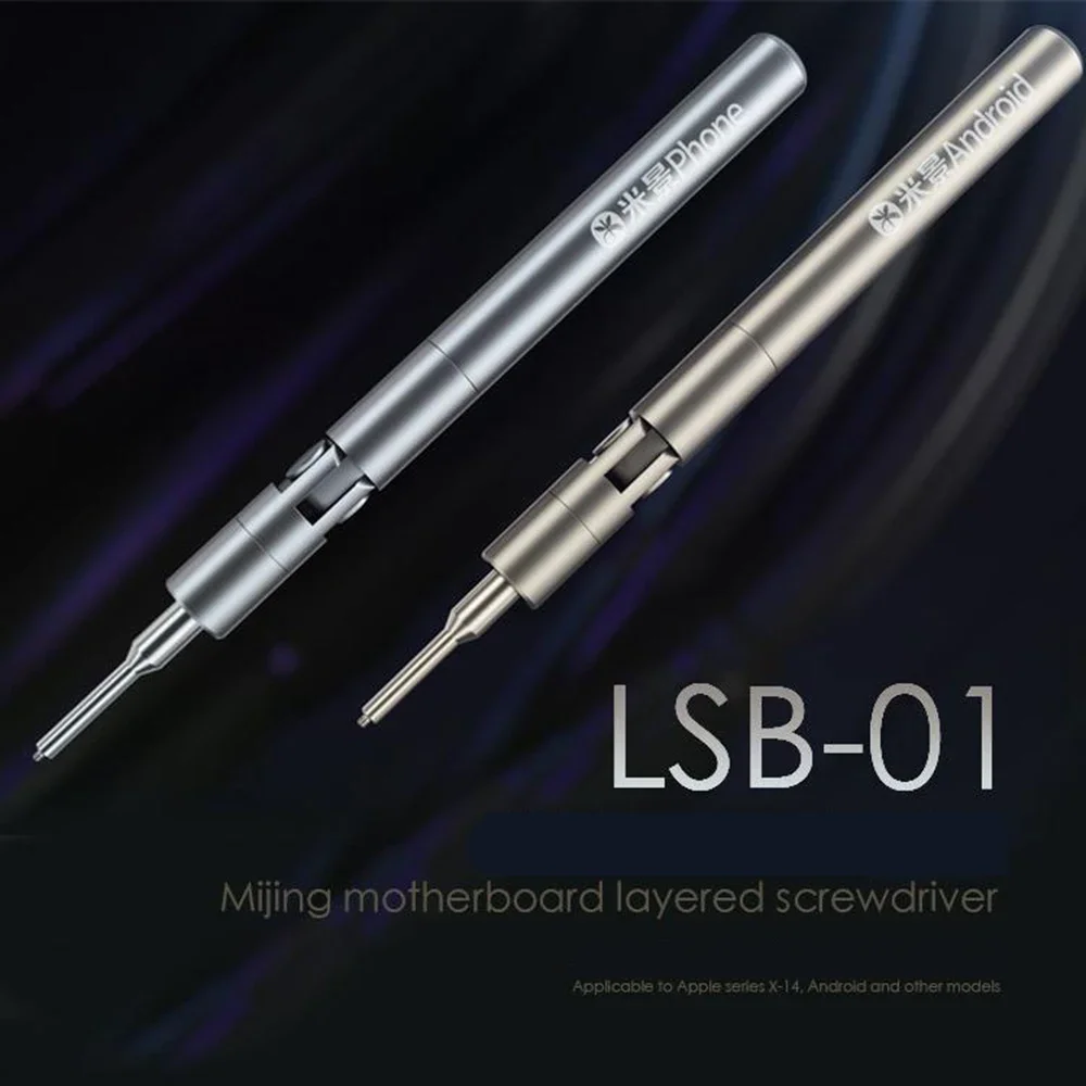 Mijing 360&deg; Rotation Foldable Magnetic Screw Pen Adjustable Angle For Mobile Phone Motherboard Layered Repair Screwdriver Kit