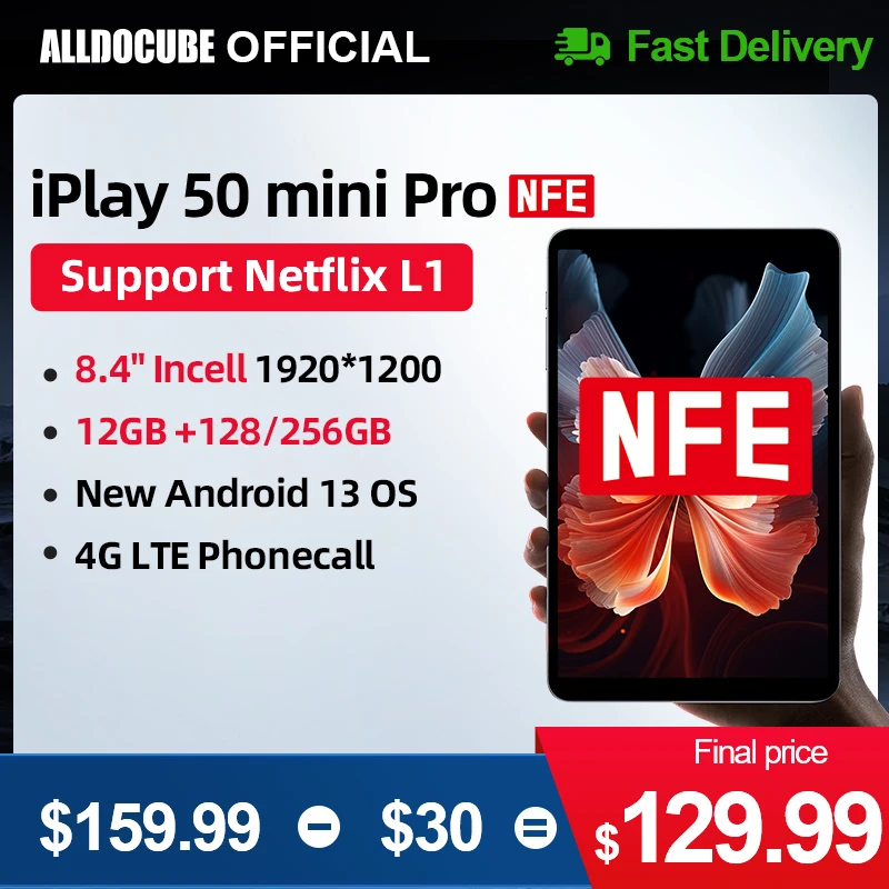 Alldocube iPlay50 미니 프로 태블릿, 넷플릭스 L1, 8.4 인치, 안드로이드 13, Helio G99, 8GB RAM, 128, 256GB ROM, 듀얼 SIM 카드