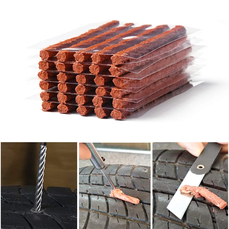20/10Pcs Tire Repair Strips Tubeless Rubber Stiring Glue Seals for Car