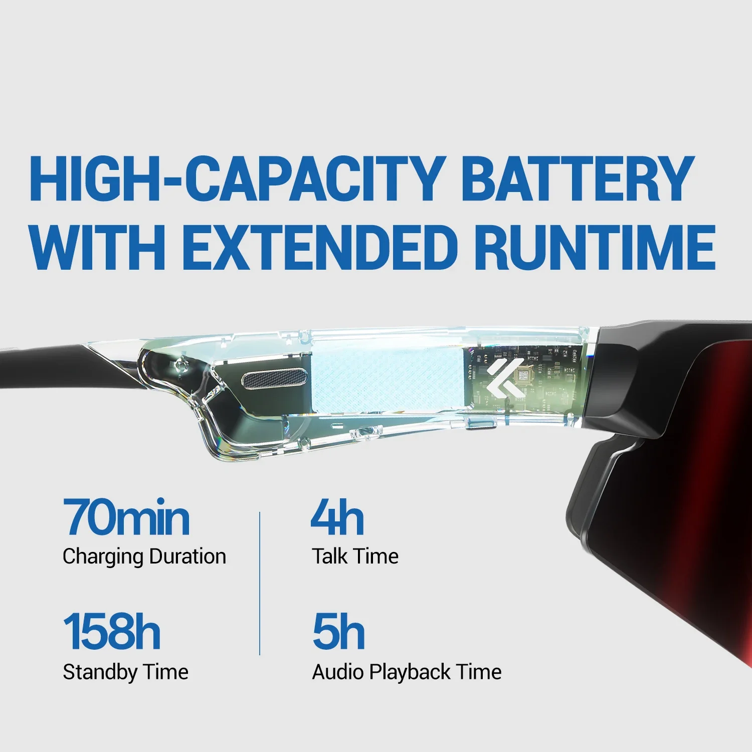 Kapvoe Smart Sports Sunglasses Sports Smart Cycling Glasses Wireless Bluetooth UV400 Protection Goggles MP3 Cycling Glasses 2026