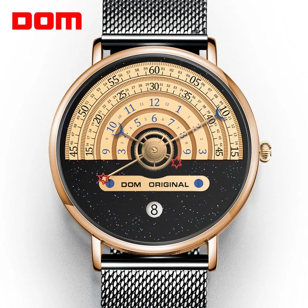 DOM Men watches fashion watches creative luxury Steel band watch men's watches quartz watches reloj mujer bayan saat M-1288