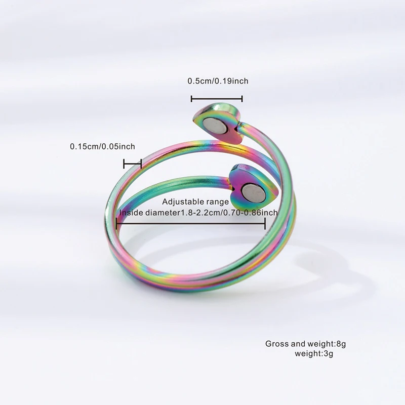 Trendy Punk Magnetic Therapy Weight Loss Rings For Women Men Anti Snoring Ring Power Slimming Burning Fat Health Care Jewelry