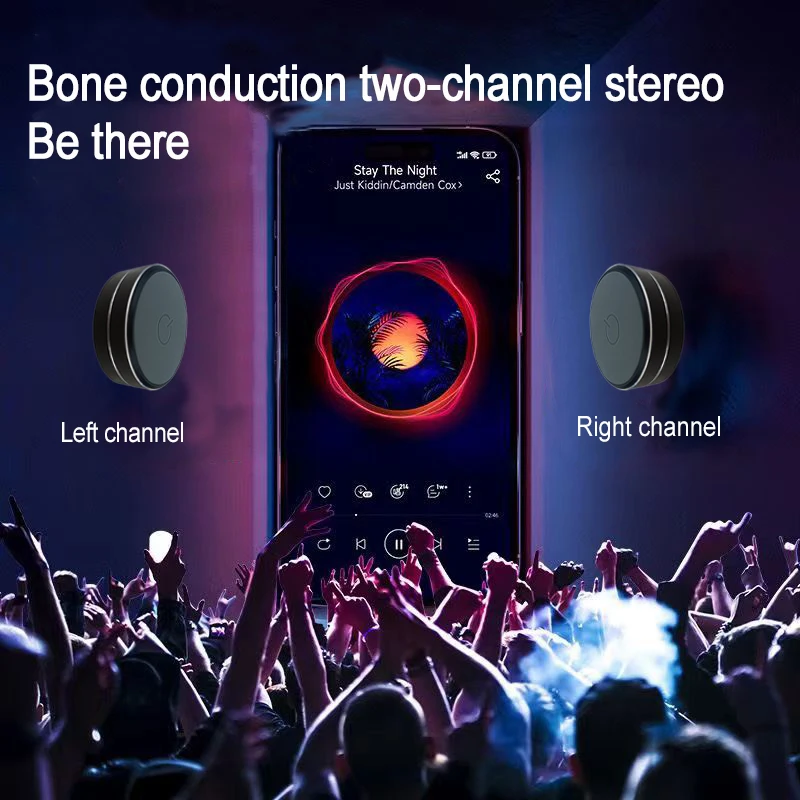 Compact Wireless Bone Conduction Speaker with Suction Cup and Lanyard for Enhanced Sound Resonance