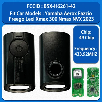 MK0025 1B Aftermarket Smart Key FCC B5X-H6261-42 ID49 Chip 433.92MHz For Yamaha Aerox Fazzio Freego Lexi Xmax 300 Nmax NVX 2023 1