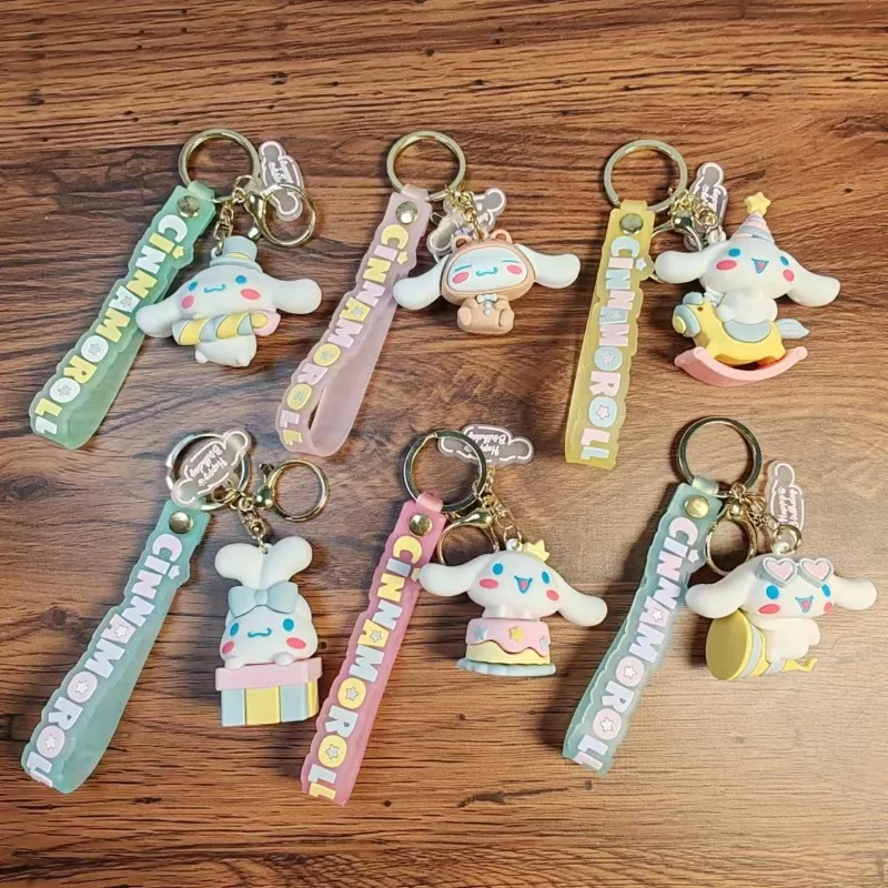 

Cinnamoroll Anime Sanrio Cartoon Keychain Cute PVC Doll Bag Pendant Creative Festival Accessories Girl Birthday Gift