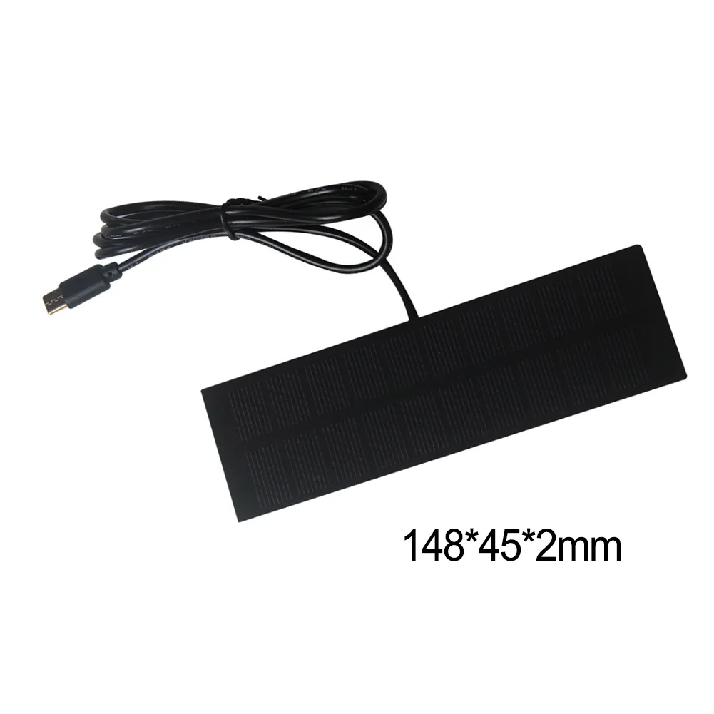 Compact 1W 5V Solar Charging Panel with Type C Output, Lightweight Design