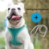 Dog Harness Leash Set for Small Dogs Adjustable Puppy Cat Harness Vest French Bulldog Chihuahua Pug Outdoor Walking Lead Leash 6