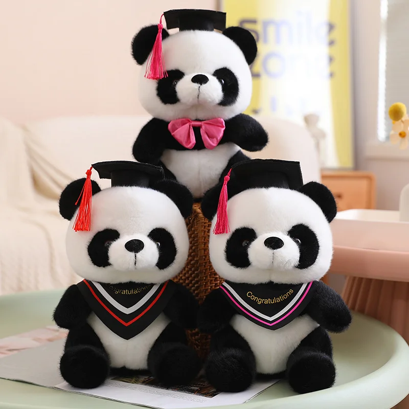 

Cartoon Panda Doctor Plush Toy Cute Academic Pandas Plushies Doll Kawaii Soft Kids Toys for Girls BoysStufednts Graduation Gifts