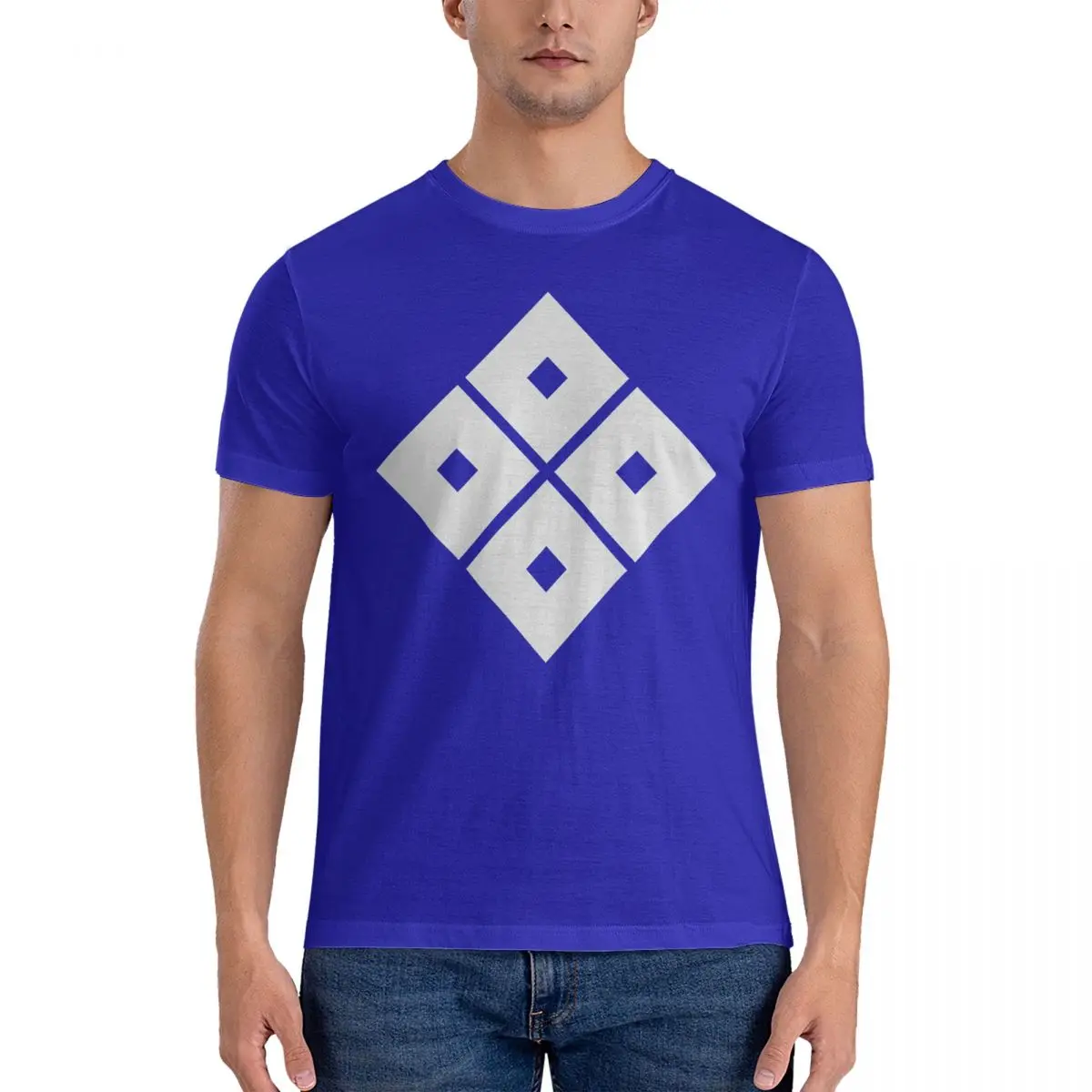 thumbnail image 1 of Camisetas Kamei novedosas para hombre, de algodón, con cuello redondo y logotipo del clan japonés, camisetas de manga corta con gráficos., 1 of 7