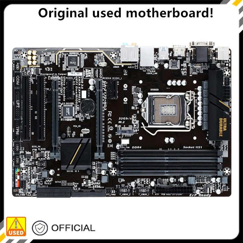 

Для телефона, оригинальная б/у Материнская плата Intel Z170 64 Гб DDR4 LGA 1151 i7/i5/i3 USB3.0 SATA3