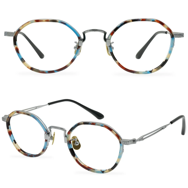 

Vintage Optical Eyewear Unisex Acetate Eyeglasses Frames Titanium High Quality