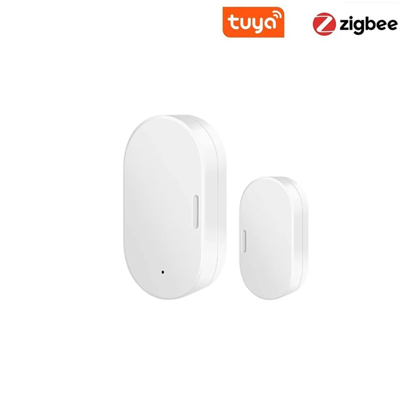 Tuya Door Window Sensor Zigbee Smart Home Security Detector Alarm Real Time Voice Control Work with Alexa Google Home Smart Life emergency call button for elderly Alarms & Sensors