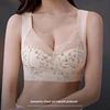 New Ice Silk Traceless Pregnant Women's Breastfeeding Underwear Thin Lace Print Soft Comfortable Integrated Sports Women's Bra 1