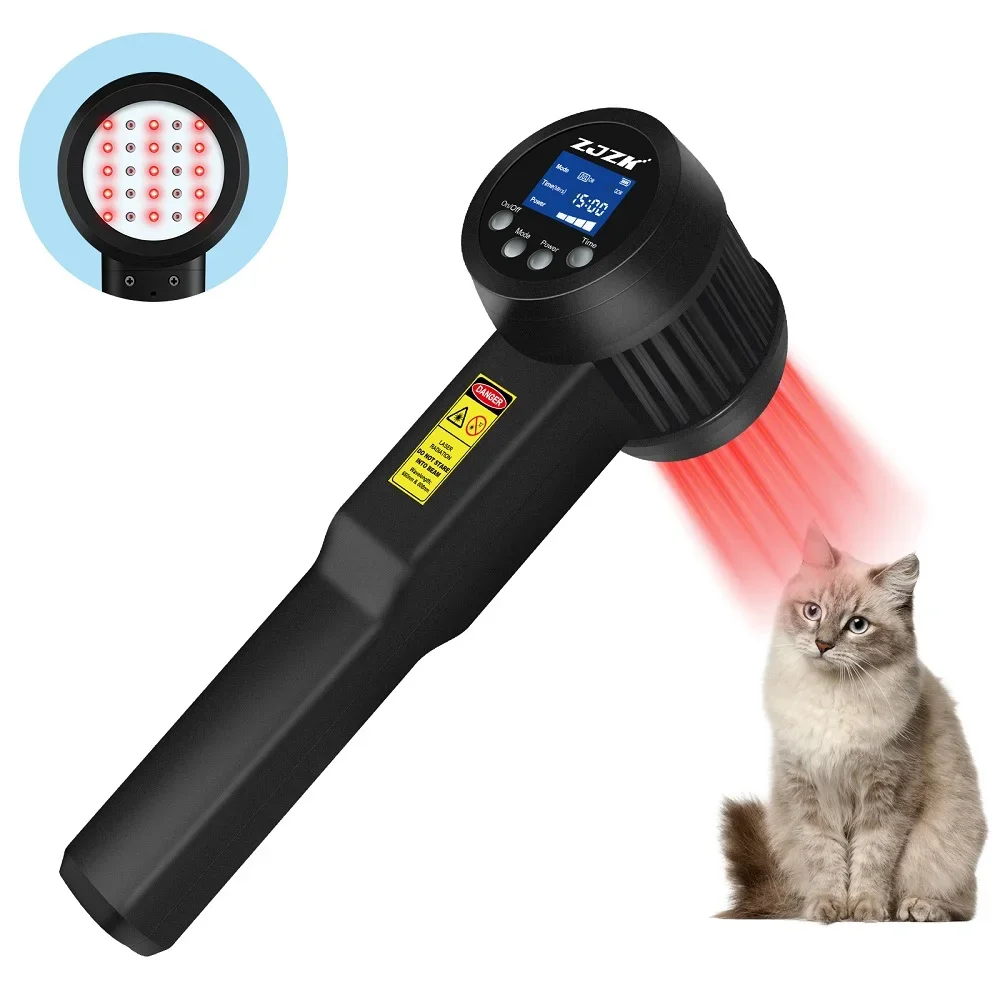 

ZJZK 8W High Power Laser Therapy for Pain Relief Home Device 808nm 650nm Portable With Continuous and Pulse Modes Fast Effects