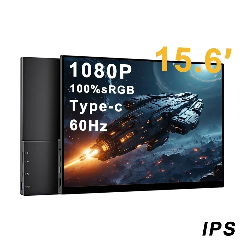 15.6 Inch 1080P Type-C 60Hz 100%sRGB Portable Monitor Anti-blue Light Laptop Office Gaming Screen Extra Display