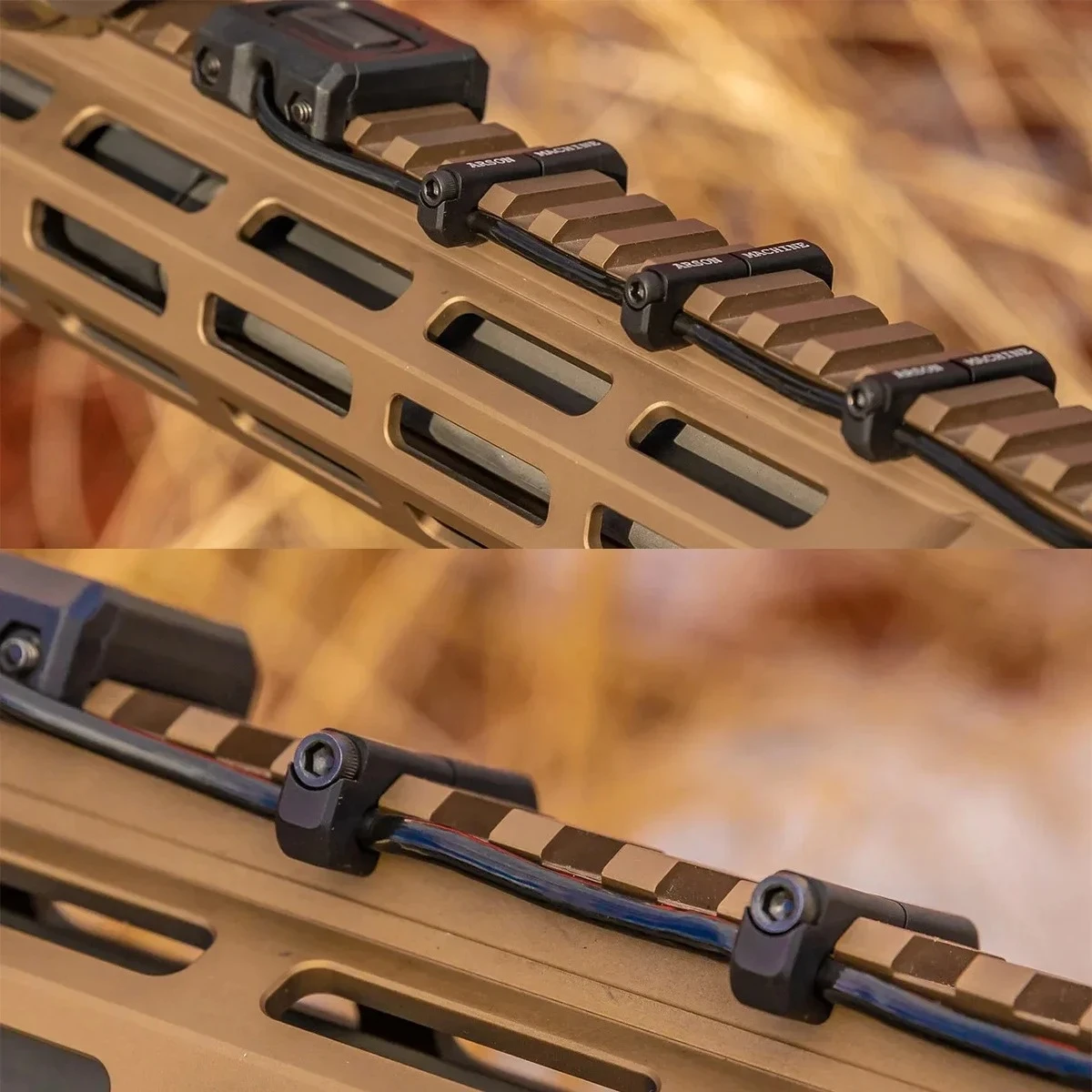 Tactical Arson Machine Cable Management WireGuide System - 3Pc Set for Flashlight Switch Cable Clip