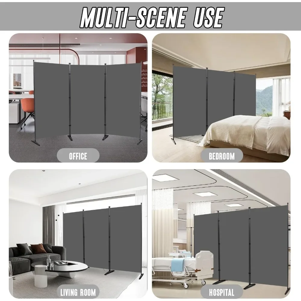 Indoor Room Divider, Portable Office Divider, Room Divider Wall Screen Panel, Folding Partition Privacy Screen Walls Dividers