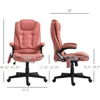 6 Point Vibrating Massage Office Chair with Heat, Microfiber High Back Executive Office Chair with Reclining Backrest. 3