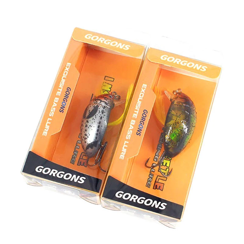 1pc Luya Bait Hard Baits Beetle Xiaoqiang Bionic Fake Lure 3.5cm/4g Insect Lures Water Surface Fishing Carp Mandarin Fish Bait