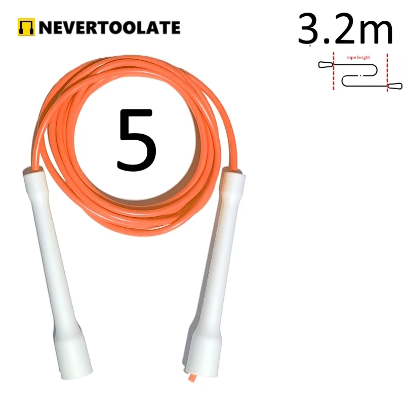 Long CC handle 15cm robust anti break easy hold beginner soft pvc jump rope skip freestyle elevate excersise fitness 6
