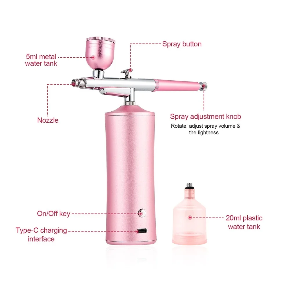Wireless Airbrush With Compressor Portable Air Brush For Nail Art Paint Painting Crafts Cake Makeup Cordless Gun Varnish Sprayer 6