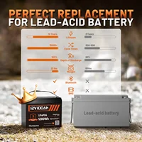 Batterie LiFePO4 Humsienk 12V 100Ah avec BMS 100A et Bluetooth, 15000 cycles, batterie au phosphate de fer et de lithium pour stockage d'énergie solaire domestique 3