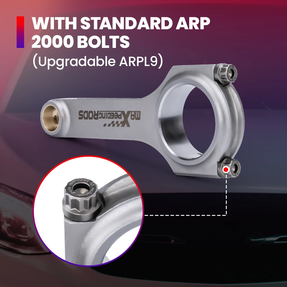 Bielle H-Beam Forgiate Per Opel Calibra 2.0L | Con Bulloni ARP 2000 | Kit 4 Pezzi - Foto 13