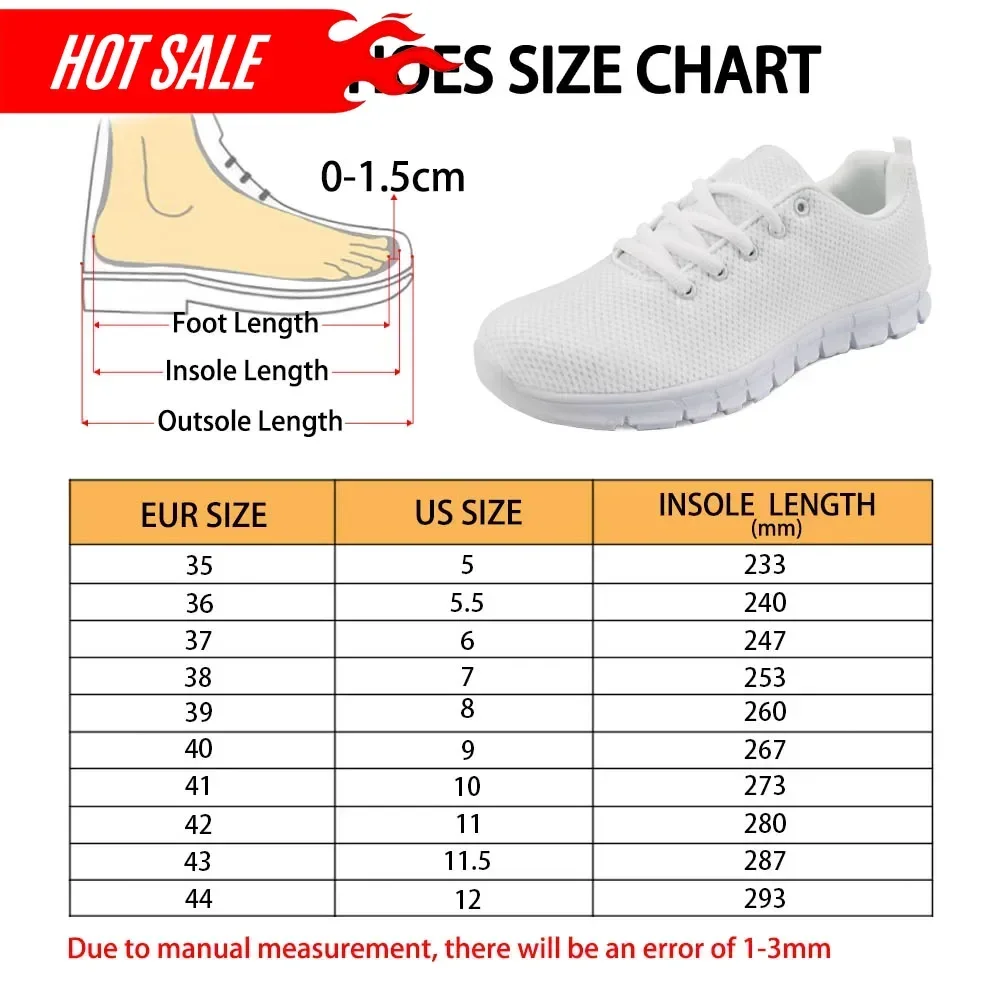 Spring Leisure Sneakers for Ladies Sugar Skull Pattern Gothic Flats Lace Up Shoes Comfort Air Mesh Footwear Zapatos 5