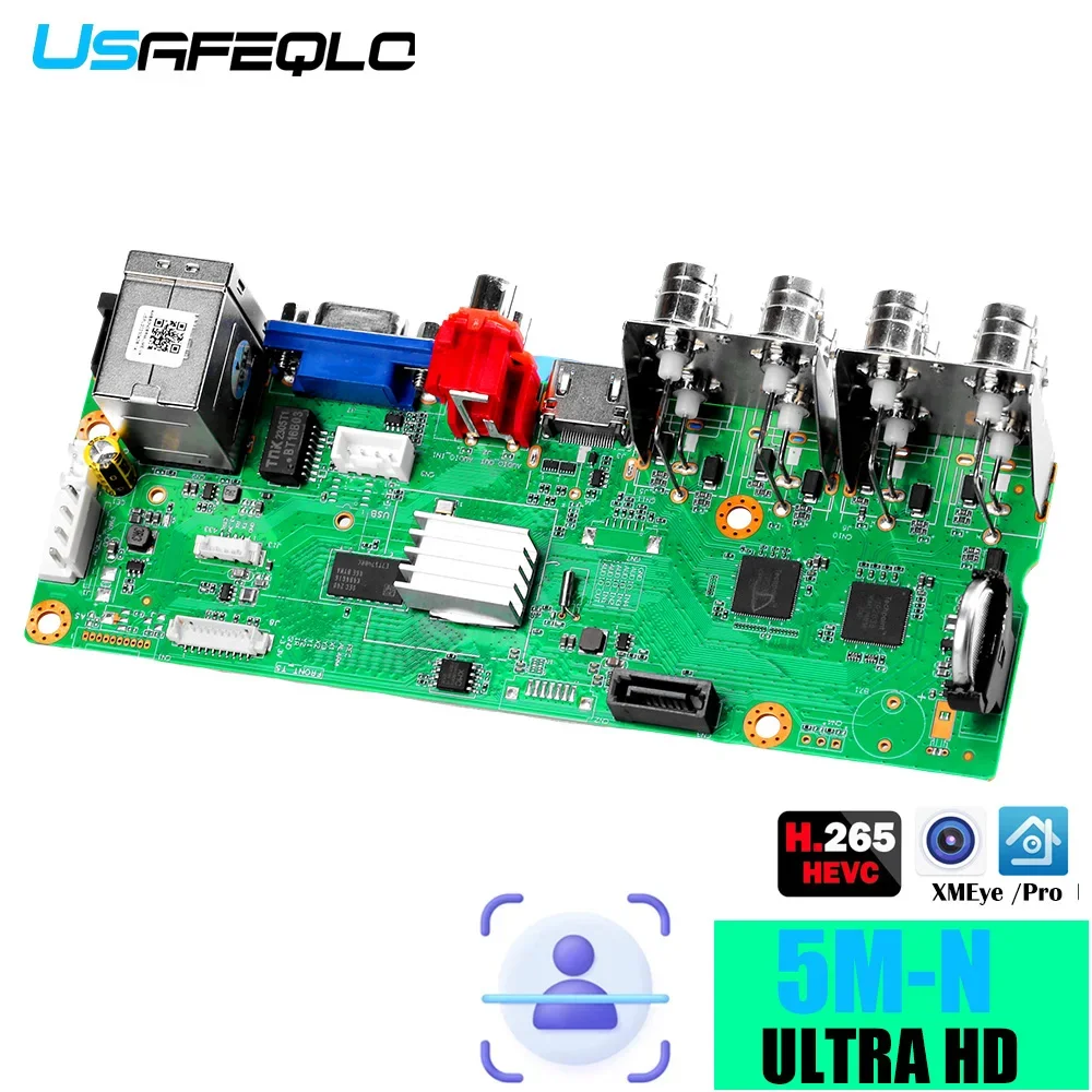 6 In 1 Cctv Mini Dvr Tvi Cvi Ahd Cvbs Telecamera Ip Videoregistratore Digitale 4Ch 8Ch Ahd Dvr Nvr Sistema Cctv Supporto 5Mp/2Mp