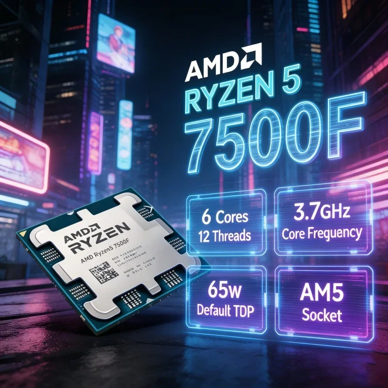 AMD R5 7500F 라이젠 5 7500F 6코어 12스레드 AM5 플랫폼 업그레이드..