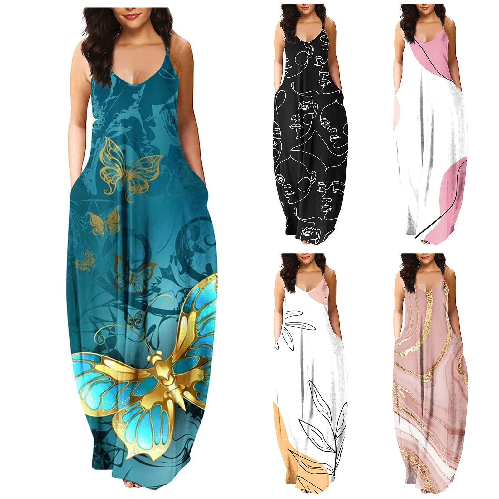 

Women'S Summer Dress Unique Delicate Longuette Dresses For Woman Casual Floor-Length Dresses For Womens 2023 Vestidos Para Mujer