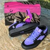 Joiints Purple Skateboarding Shoes for Men Athletic Sneaker Mid Top Anti-slip Casual Soft Leather Lace-up Breathable Tennis 3