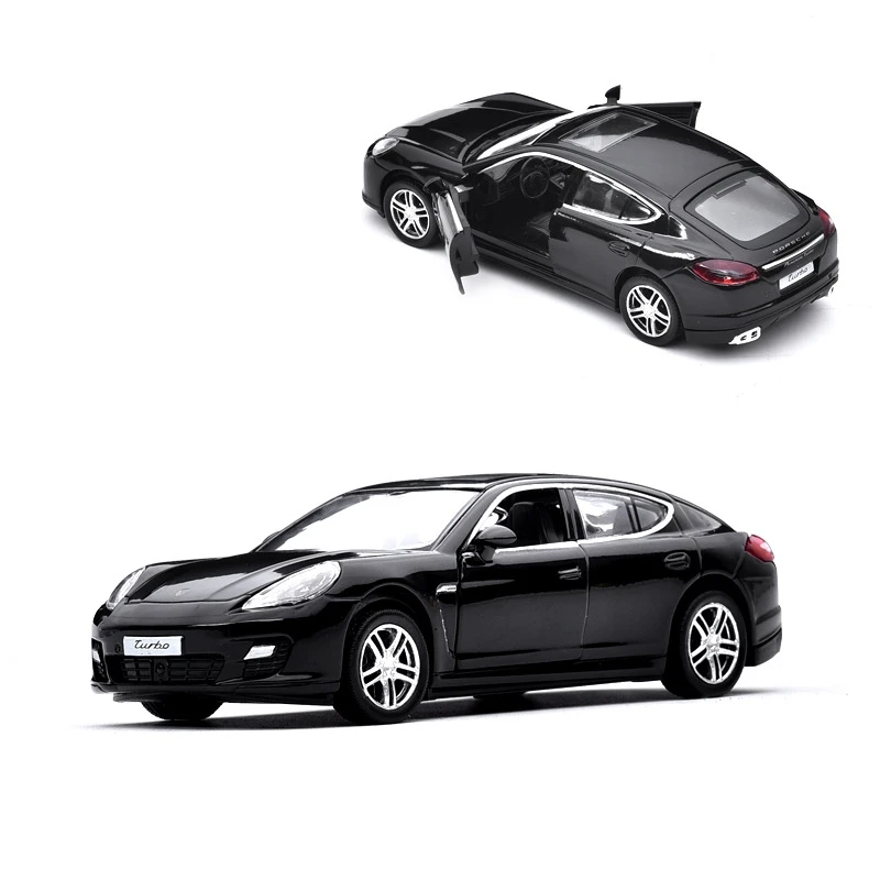 1/36 Porsche Panamera Turbo Toy Car Model For Children 5'' RMZ CiTY Diecast Miniature Pull Back Collection Gift For Kid Boy 6