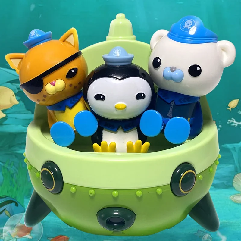 원래 Octonauts 당겨 자동차 어린이 항공기 미니 합금 자동차 Barnacles Kwazii Peso 마찰 자동차 액션 피규어 어린이 장난감 선물