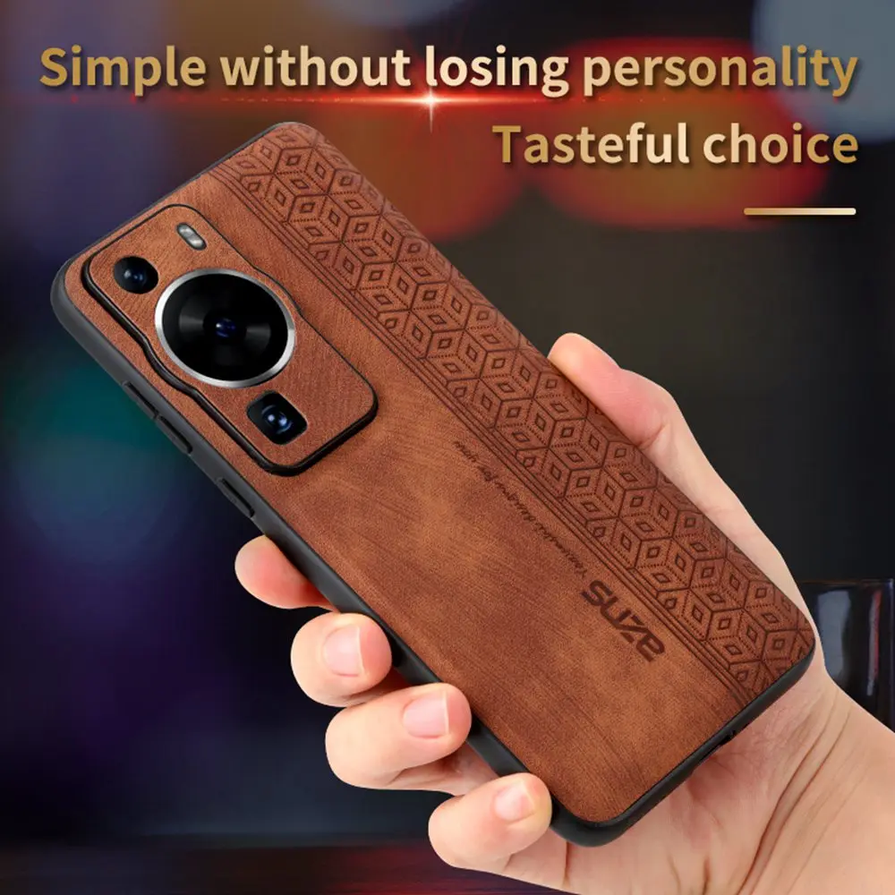 Ultrathin Leather Cube Pattern Shockproof Phone Case