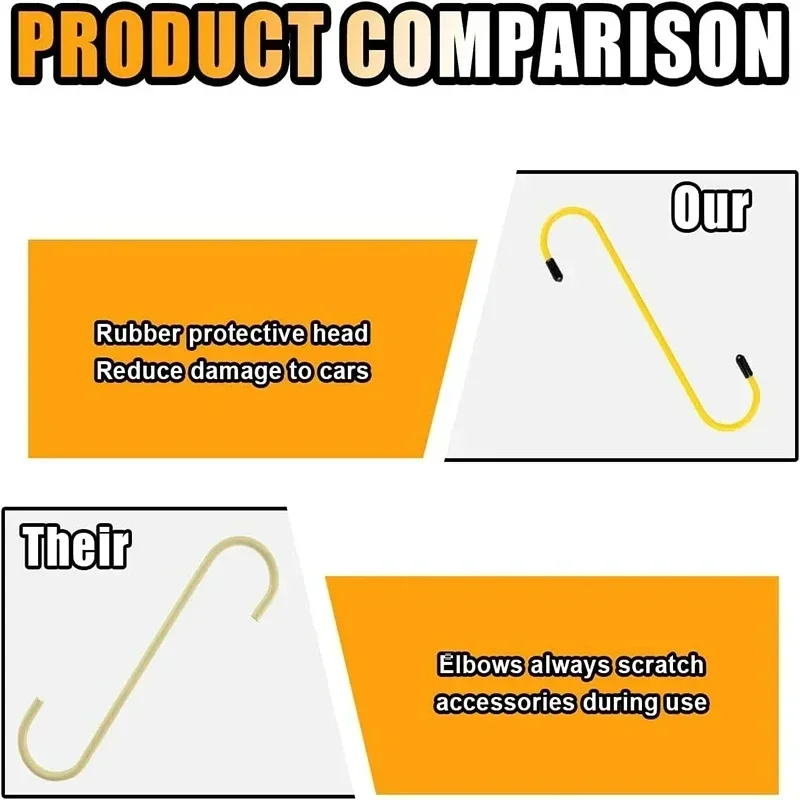Universal Brake Caliper Hanger Set with Rubber Tips - Suspension Hook Tool for Safe Caliper/Bearing Maintenance During Repair