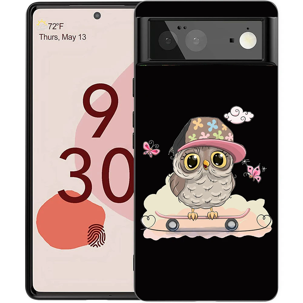 Harris süße Eule Handy hülle Abdeckung für Google Pixel 8 7 6 7a 6a Pro 5g stoß feste Silikon weich 9 pro xl 8 pro 5g Shell Hüllen Taschen – Detail 6