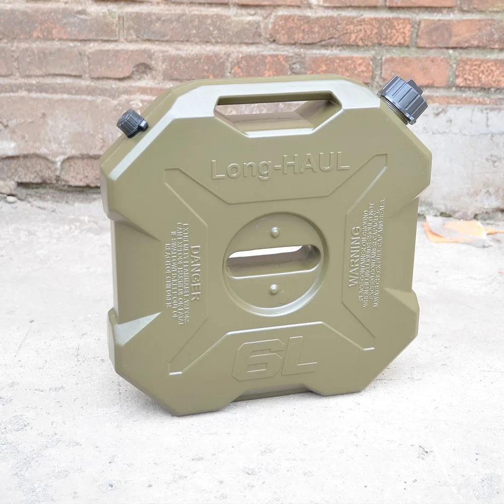 6 Liters Fuel Tank Petrol Can Plastic Motorcycle Car 6L Backup ATV Portable With Mount Jerry Can UTV Oil Container for petrol can,motorcycle fuel container