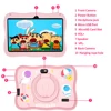 Kids Tablet 7inch Android Tablet for Toddler with Shockproof Case 5G WiFi Bluetooth Dual Camera 32GB Children Gift Kids Software 5
