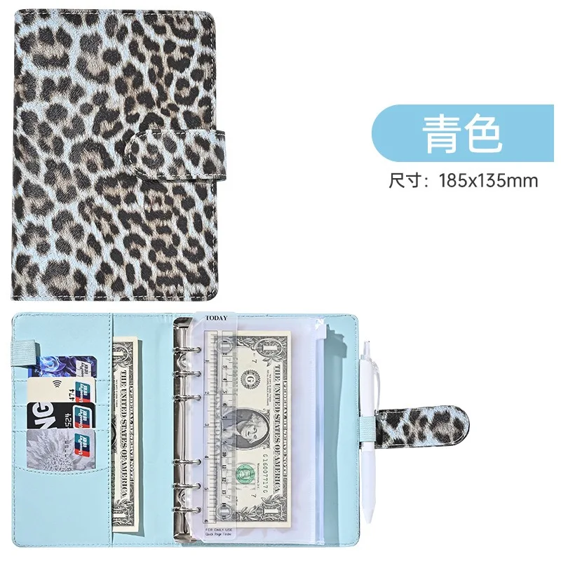 notebook binder cover photocard binder A6 PU Leather Notebook Refillable Binder for A6 Filler Paper Loose Leaf Personal Saving Planner Organizer Wallet Binder Cover