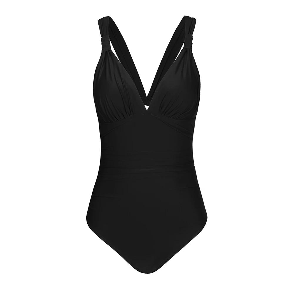 CUPSHE V-neck Ruched One-Piece Swimsuit For Women Sexy Backless Monokini Swimwear 2023 Bathing Suits Beachwear