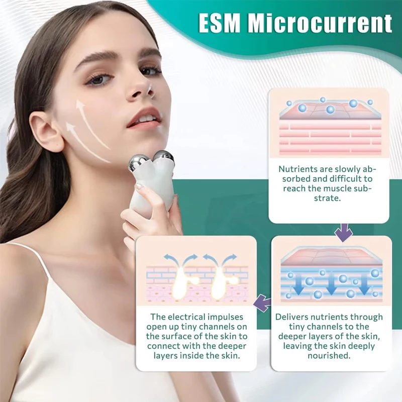 Microcurrent Massager Face Lift Devices Red Light Therapy Skin Tightening Wrinkle Remover