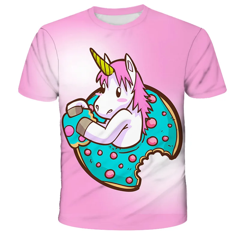 cool shirts Baby Girl Unicorn Clothing Set Princess Girl Clothes 3D Print T Shirt + Short Pant Kids Clothes Outfit Infant Clothing For 4-14Y friends t shirt