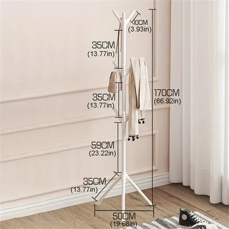1PC Simple Tree Design Floor Clothing Rack Easy Assembly 3D Storage Home Organizer