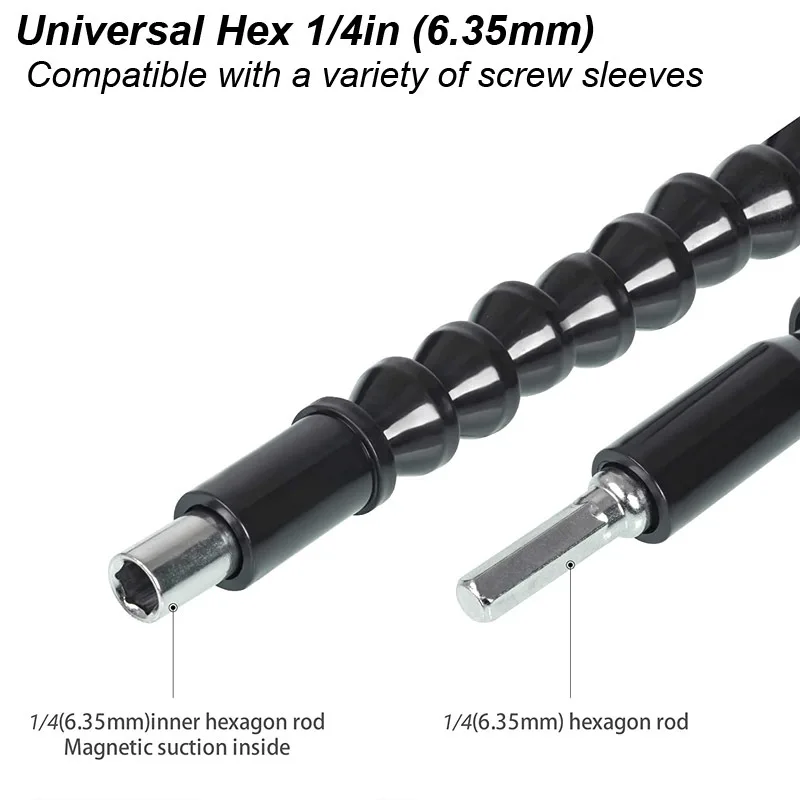 Prolunga Flessibile Per Trapano - 1/4", Albero Flessibile, Per Spazi Stretti, Kit Con Portapunte - Foto 6