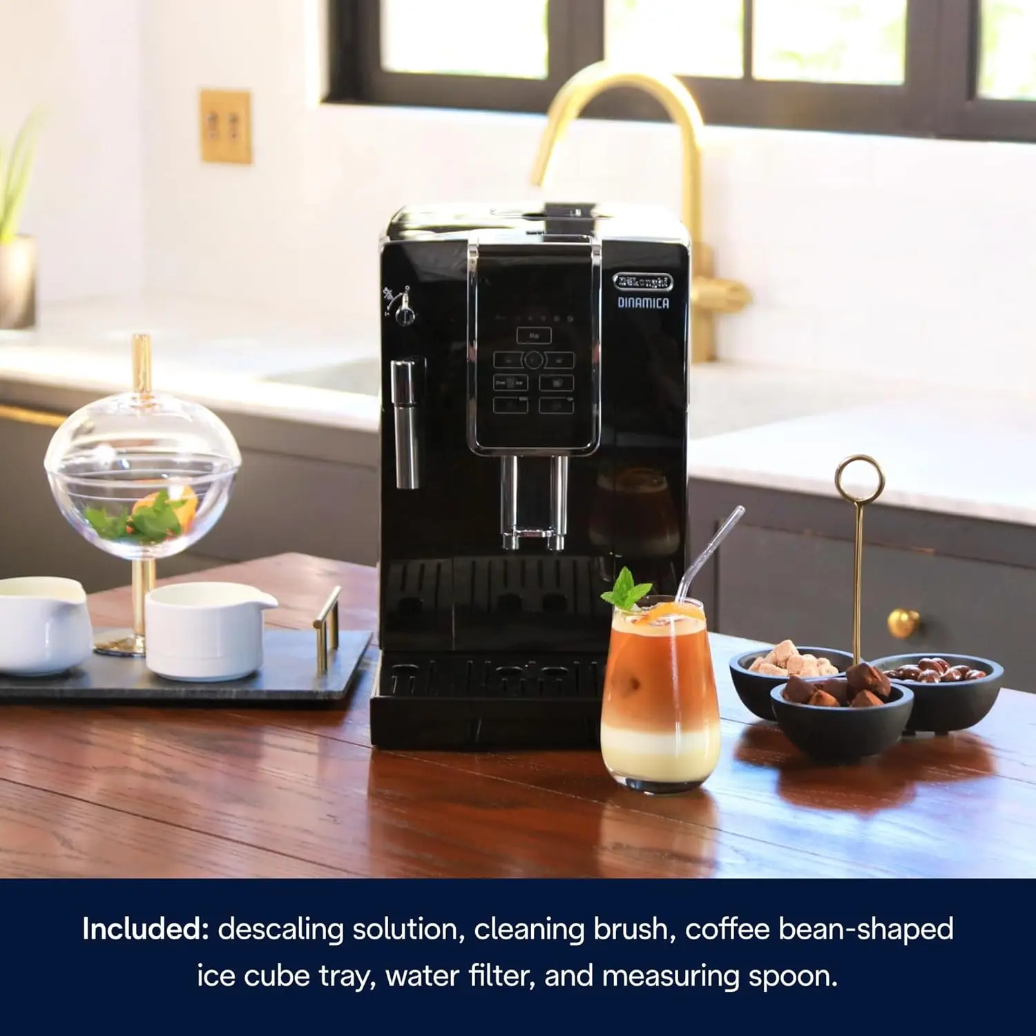 Espresso Machine, Black - Automatic Bean-to-Cup Brewing, Built-In Steel Burr Grinder & Manual Frother - One-Touch Hot 6
