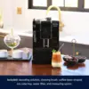 Espresso Machine, Black - Automatic Bean-to-Cup Brewing, Built-In Steel Burr Grinder & Manual Frother - One-Touch Hot 6