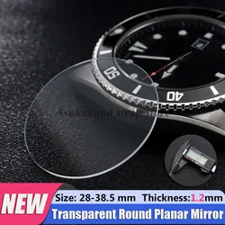 Transparent Round Planar Watch Glass Accessories - 1.2mm Thickness - 2pcs (Diameter 33.5mm)